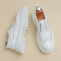 New Designer Men's Rock Punk Black White Thick-soled Lace Up Height Increasing Casual Shoes Walking Sneakers Zapatos Hombre 38