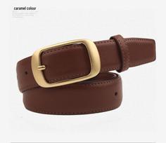 Hong Kong Style Women's Genuine Leather Belt - Trendy, Versatile, and Perfect for Jeans