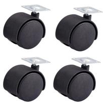 Replacement Trolley M8 Screw Plate Silent Furniture Caster Chair Wheel Office Chair Caster Roller Plate without Brake