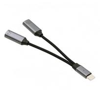 NFHK USB-C Type-C Male to Dual Female Audio DAC AUX Music 16-bit 48kHz & 100W PD Power Cable for Laptops, Tablets, and Phones
