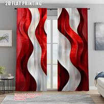 2 vnt., pavasario vasaros užuolaidos, raudonos ir baltos, meno skaitmeninis spaudinys, universalios, patvarios, poliesterio, puikiai tinka miegamajam, šventėms 60×150cm(23.6×59in) red