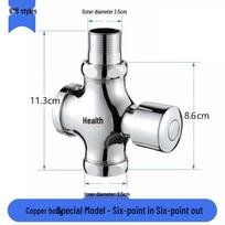 Self-Closing Squatting Toilet Flush Valve