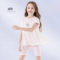 Disney Girls' Summer Ice Silk Short Sleeve & Shorts Set 150