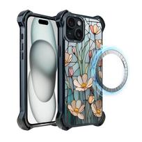 Etui Do Iphone 15 Ibizu Dropguard Ultra Z Magsafe, Barwy Szkła, Szept Kwiatów Polnych