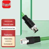 Industrial M12 to RJ45 Ethernet Cable 2m