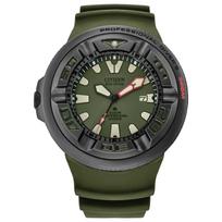 Citizen Promaster Ecozilla Dive Eco-Drive Watch BJ8057-09X 48mm Black Stainless Steel Green Dial Polyurethane Strap