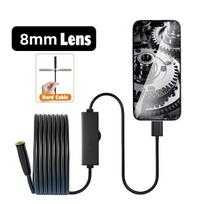 Type-c 8mm Endoscope Scope Camera 1m 2m 3.5m 5m for Car Scenarios Endoscope Cadmera with 6 Led Lights Ideal for Car Engines 1M