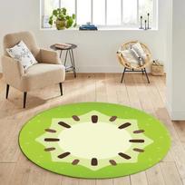 Kiwi Round Carpet Fresh Fruit Living Room Carpet Modern and stylish living room and bedroom decorative carpet rocking chair mat 60