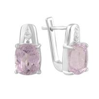 Sidabriniai auskarai su natūraliu Kunzitu 8.906ct (2116400) ametistas