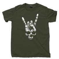 Skull Devil Sign Thrash Metal Rock Band Guitar Patch Lipdukas Plakatas marškinėliai unisex marškinėliai S