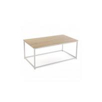 Table basse - VERSA - Taline - Bois et métal - Blanc balta