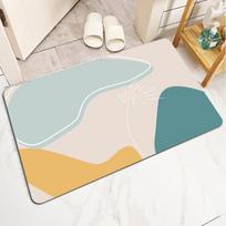 Toilet Bathroom Toilet Entrance Non-slip Absorbent Foot Mat Nordic Door Mat Door Mat Crystal Velvet Foot Mat 60*90