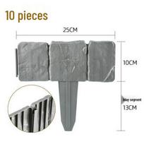 Outdoor Stone-Look Garden Fence for Flower Beds and Courtyards