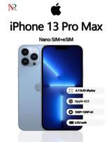 Refurbished Apple iPhone 13 Pro Max Smartphone with Nano-SIM+eSIM 256GB mėlyna