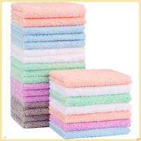 Baby Washcloths 24-Pack(7''x9''), Microfiber Coral Fleece Baby Towels, Super Soft and Absorbent Wash Cloths for Newborns United States