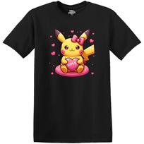 Valentino dienos marškinėlis Pikachu - Suaugusiųjų/vaikų dydžiai 2XL
