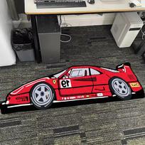 Racing Car Red Rug Soft, Non-Slip Bedside Rug For Bedrooms Hallway And Living Room Floor Mat Creative Home Decor 40x120cm 16x47inch