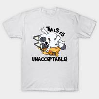 Men Black Print T-shirt Bluey This Is Unacceptable, Blue Heeler No-Cut Transfer Paper Print Cotton Tshirt 4XL balta