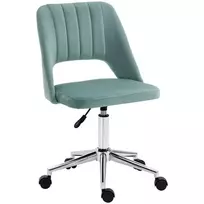 Rašomojo Stalo Kėdė, Reguliuojamo Aukščio | Pasukama Biuro Kėdė Be Porankių, Aksomo Išvaizdos, Ergonomiška, Žalia