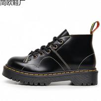 Martin boots monkey face motorcycle boots women, leather British short boots round head men and women couple hundred 34