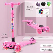 Children's Ride-On Scooter with Flashing Wheels for Ages 2-12