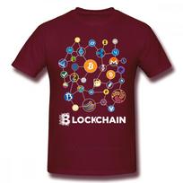 Blockchain BitCoin Litecoin Ripple Ethereum Cryptocurrency T Shirt For Men Popular Tee Christmas Gift Tshirt Cotton Fabric S