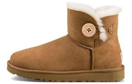 UGG Mini Bailey Button Ii Boot Fleece Lined Women's 1016422-CHE 42