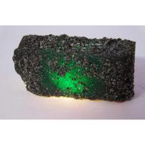 Natural Emerald Green Rough CERTIFIED 175 Ct Uncut Earth Mined Loose Gemstone 37.2 mm Approx. žalia