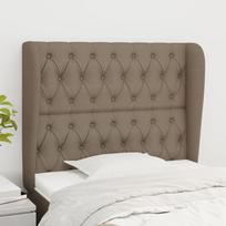 Vidaxl Zagłówek Uszak, Taupe, 103X23X118/128 Cm, Tkanina