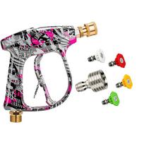 Fashion Graffiti Pressure Gun with 4 Multi-Pattern Nozzles + Stainless Steel Tip for All-in-One Car Detailing