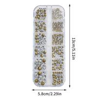 12Grids Mini Sharp Bottom 3D Nail Rhinestones Mixed Super Flash Crystal Manicure Decorations
