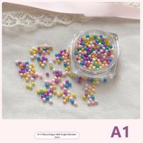1Box 3D Full Color Macaron Bubble Nail Beads Resin Candy Caviar Nail Charms DIY Nail Art Decoration Accessories