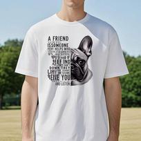 Round Neck White Unisex T-Shirt With French Bulldog And Inspirational Quote For Outdoor Activities XXXL