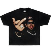 Chris middle finger Streetwear Boxy Unisex T-Shirt S