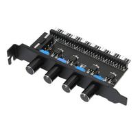 4-pin fan splitter for CPU chassisHDDVGAPWM, easy installation, 72W PCI bracket, PC 8-channel fan hub, cooling fan speed controller (4-pin to 3-pin