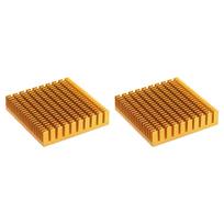 PATIKIL Heatsink 50x50x11mm 2-Pack Aluminum Cooler Radiator with Thermal Conductive Blue Sticker for Chips, CPUs, Power Transistors, FETs, ICs, Power