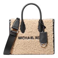 Michael Kors MK Mirella Logo Classic Polyester Tote Bag Small Women bags Beige Black 35F5S7ZC5U-BLACK Basic Set (Bag+Dust Bag)
