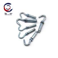 Galvanized Carbon Steel Expansion Anchor Hooks M12 (20-Pack)