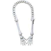 Creative Gothic Necklace Rock Punk Skeleton Necklace Handbone Heart Necklace  Party