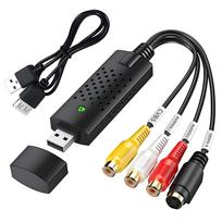 USB Video Capture Card  RCA to USB AudioVideo Converter  Supports Digitizing VHSMini DVVCRHi8DVD  Connects to PCTVTape PlayerVideo Camera  Compatible