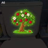 Glow-in-the-Dark Flower Luminous Toilet Decal Removable Self-Adhesive Home Decor Stickers for Bedroom Living Room
