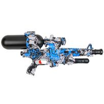 Onda Water Gun, Water Play Toy, Ultra Big Size Water Blaster, Long Range 7m, Large Capacity 1250CC, Kids Boys, Blue x White, Military Style