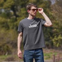 JEEP Unisex Cotton Blend Round Neck T-Shirt P842MKT621 M tamsiai pilka spalva