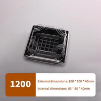 10 Pcs Disposable Sushi Box Home Takeaway Beef Lamb Sliced Salmon Covered Packaging Box Square Sushi Plate Meal Box Containers!