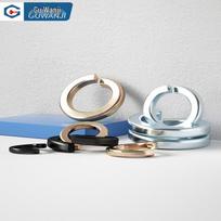 GUWANJI Carbon Steel Spring Washers M6 (500 pcs), Blackened