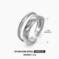 Punk Multiple Layers Strand Loop Indext Finger Rings for Women Men Stainless Steel Stacking Artifact Rings Party Jewelry Gifts