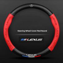 38CM Anti Slip Car Steering Wheel Cover Carbon Fibre Texture For Lexus F SPORT ES RX NX LS UX LM LX GX LC RZ IS CT GS RC HS SC