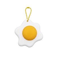 Sensory Fidget Keychain Simulation Finger Button Pendant Boys Girls Fried Egg Pendant  ADHD Anxiety