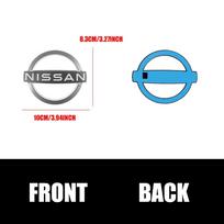 ABS Car Front And Rear Grille Trunk Logo Badge Replacement Accessories For Nissan Nismo X-Trail 1 Note Leaf Qashqai Sentra Juke For Nissan&gray white