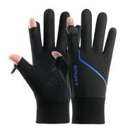 Windproof Cycling Gloves Keep Warm Full Finger Mittens Simple Winter Warm Gloves  Riding